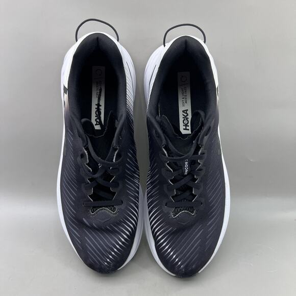 Hoka One One Rincon 3 Running Shoes Women Size 10.5 Black White Comfort Sneakers - Picture 5 of 8